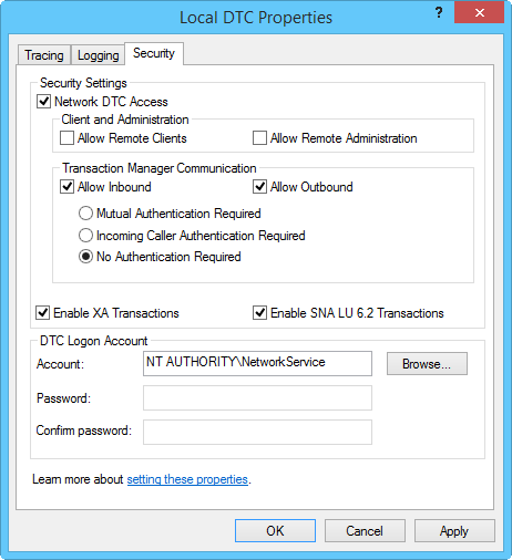 How To Configure Microsoft Distributed Transaction Coordinator On A Windows 7